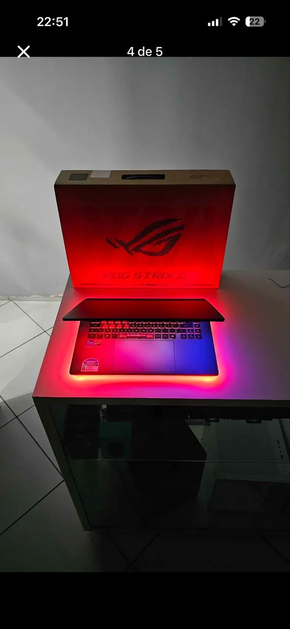 Notebook gamer Asus rog strix g16 Rtx 5060 8gb de vram - Foto 4