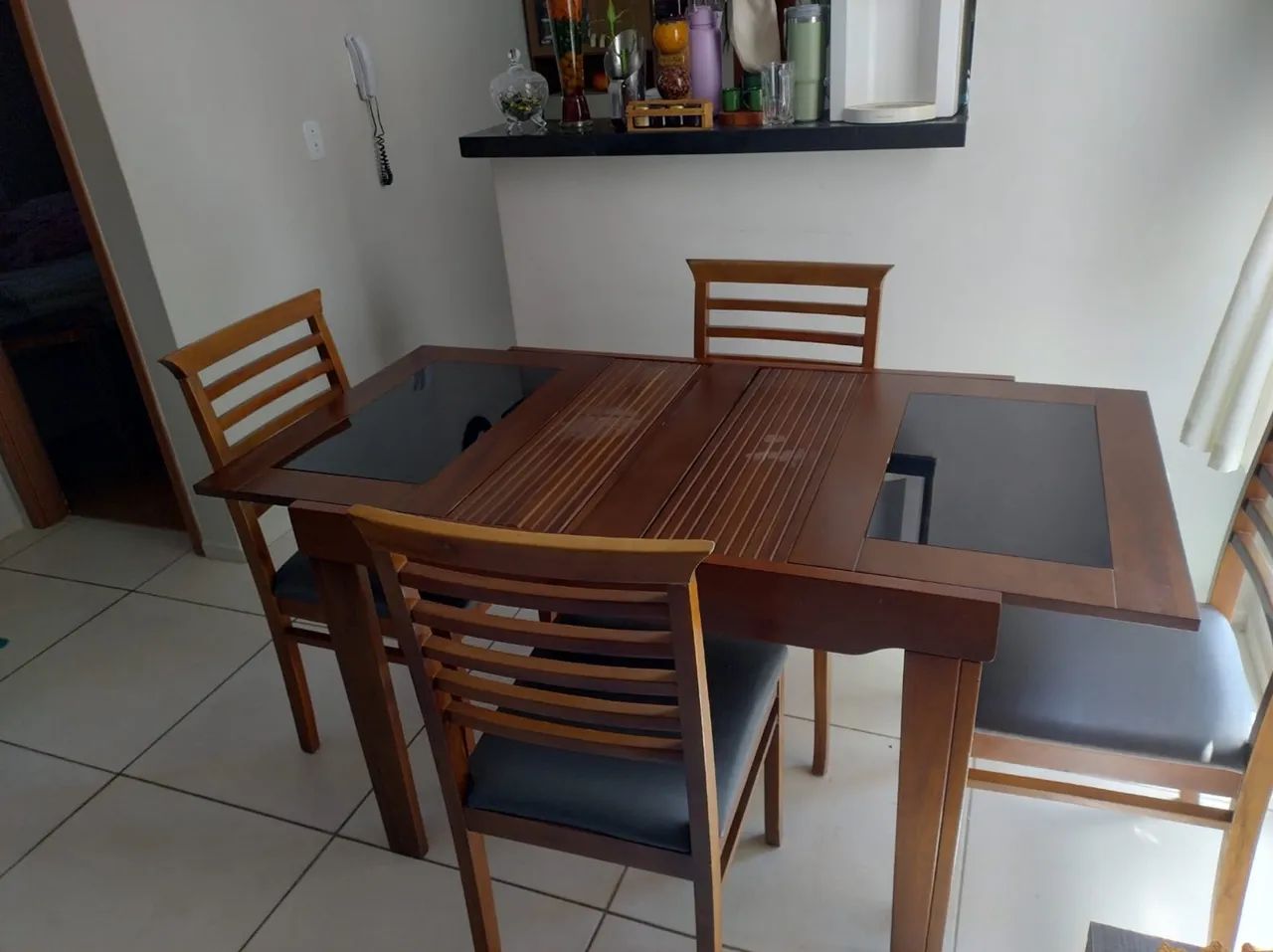 Mesa de jantar elástica amadeirada - Foto 3