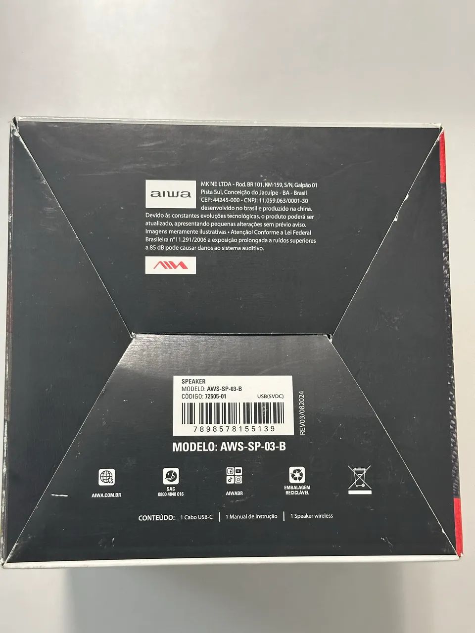 CAIXA DE SOM AIWA SPEAKER NOVA - Foto 3