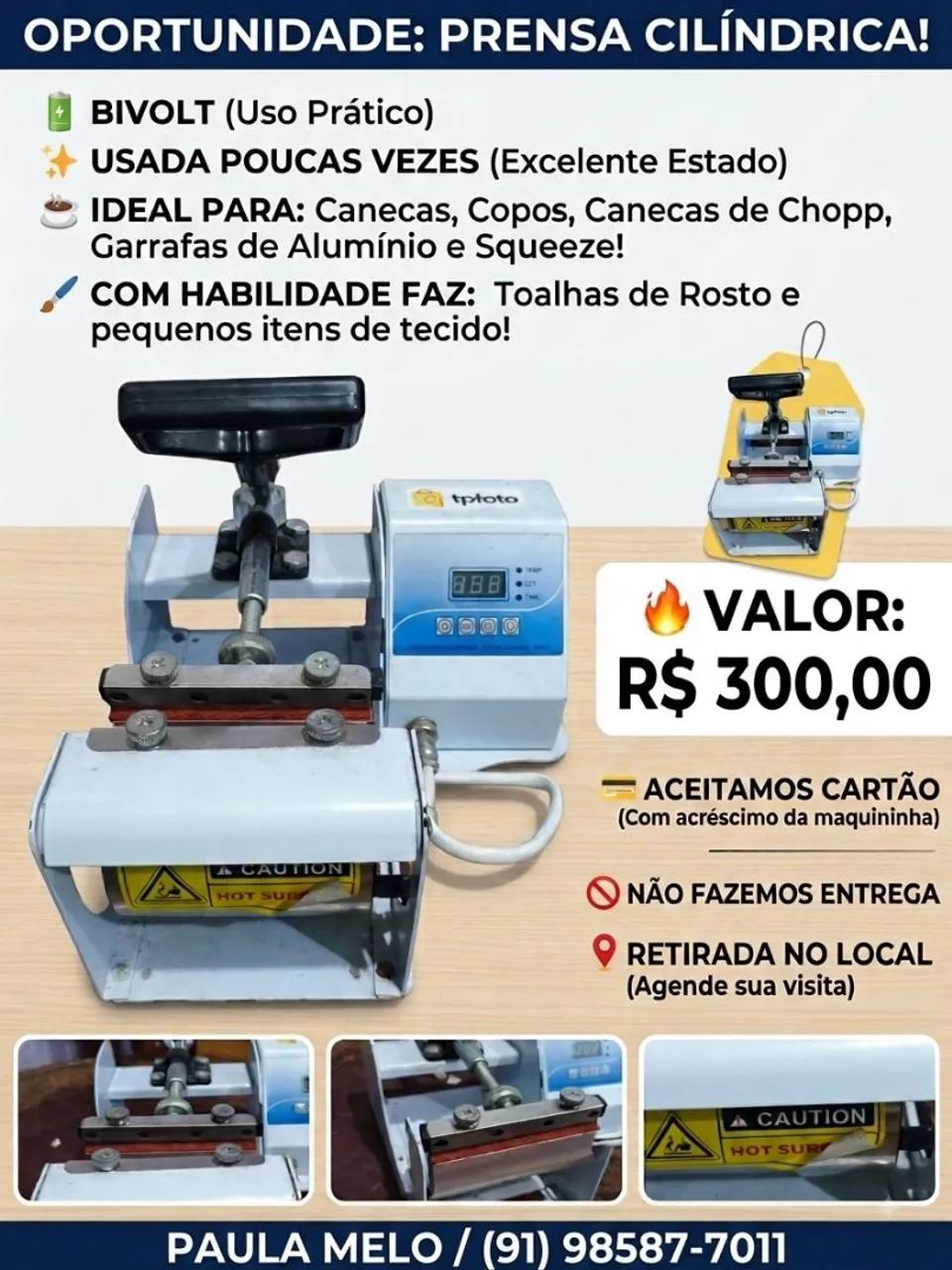 Prensa para caneca