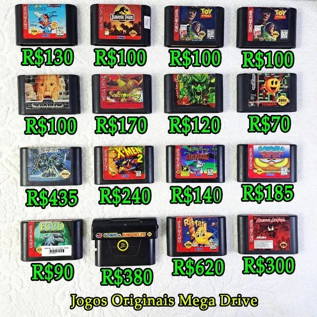 Jogos Mega Drive Originais. Truxton, Batman, X-Men 2, Toy Story, Vectorman 2, General Chao