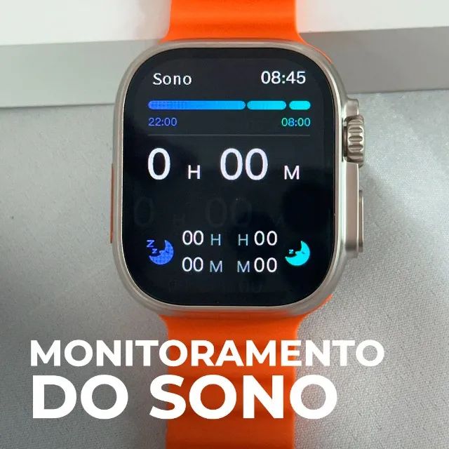 Smartwatch Relógio Inteligente U9s Microwear 49mm Ultra 9 Pulseira Oceano + Pulseira Metal - Foto 5