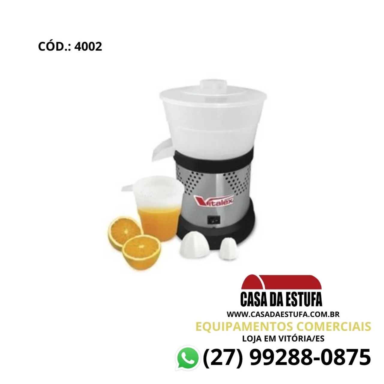 Espremedor de Suco Vitalex Vita Câmara Plástica