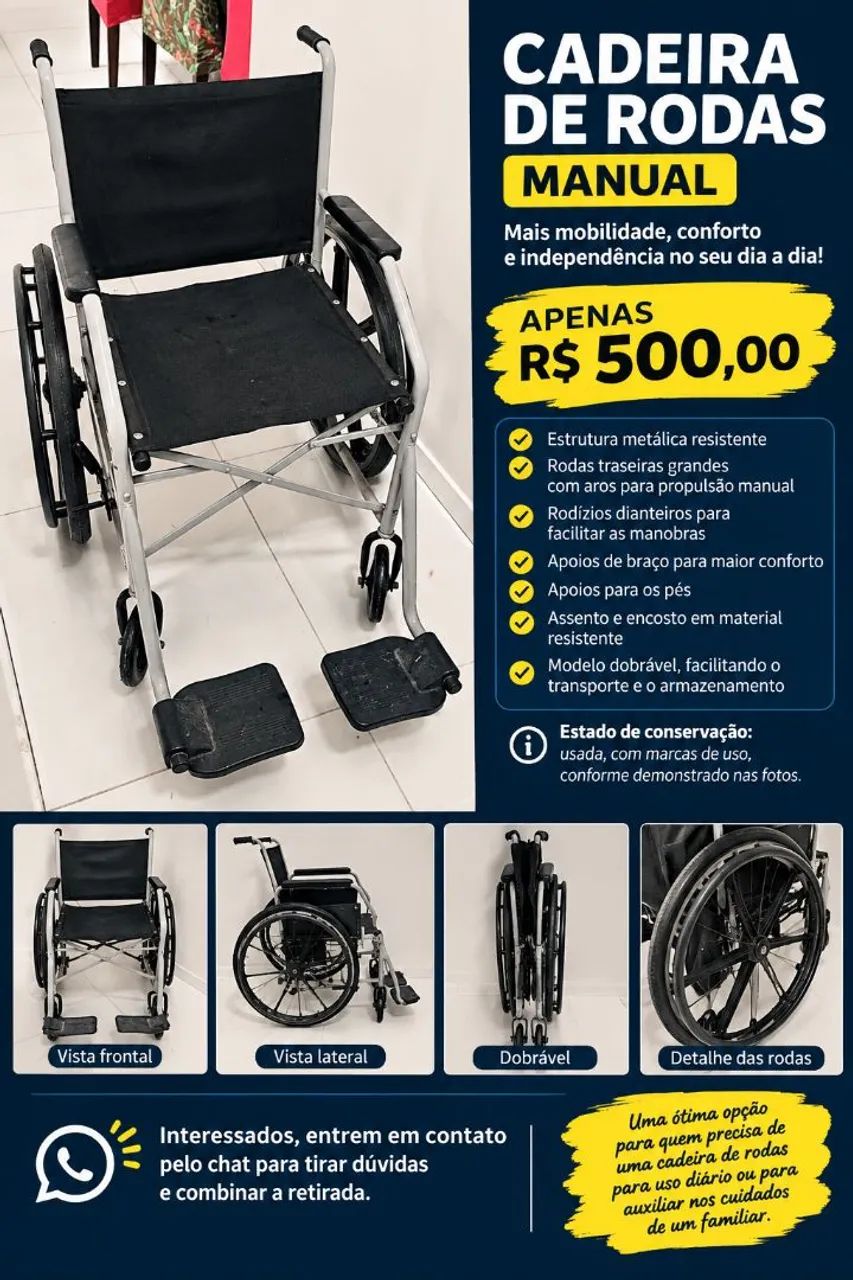 Cadeira de Rodas Única