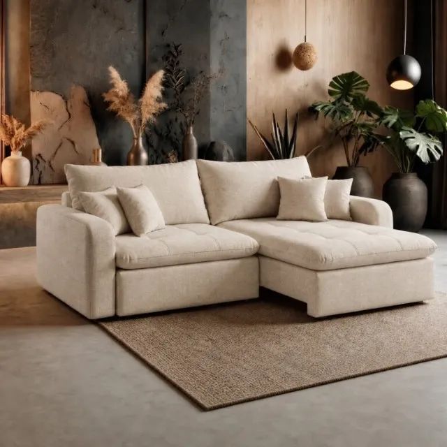 Sofá Retrátil Viena 2,30 m  Linho  Produto Novo - Pronta Entrega - Foto 2