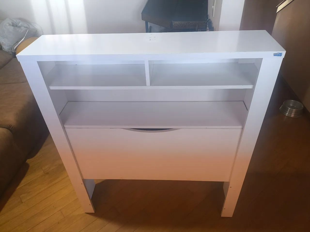 Cabeceira com baú, branca para cama/ box solteiro - Foto 2