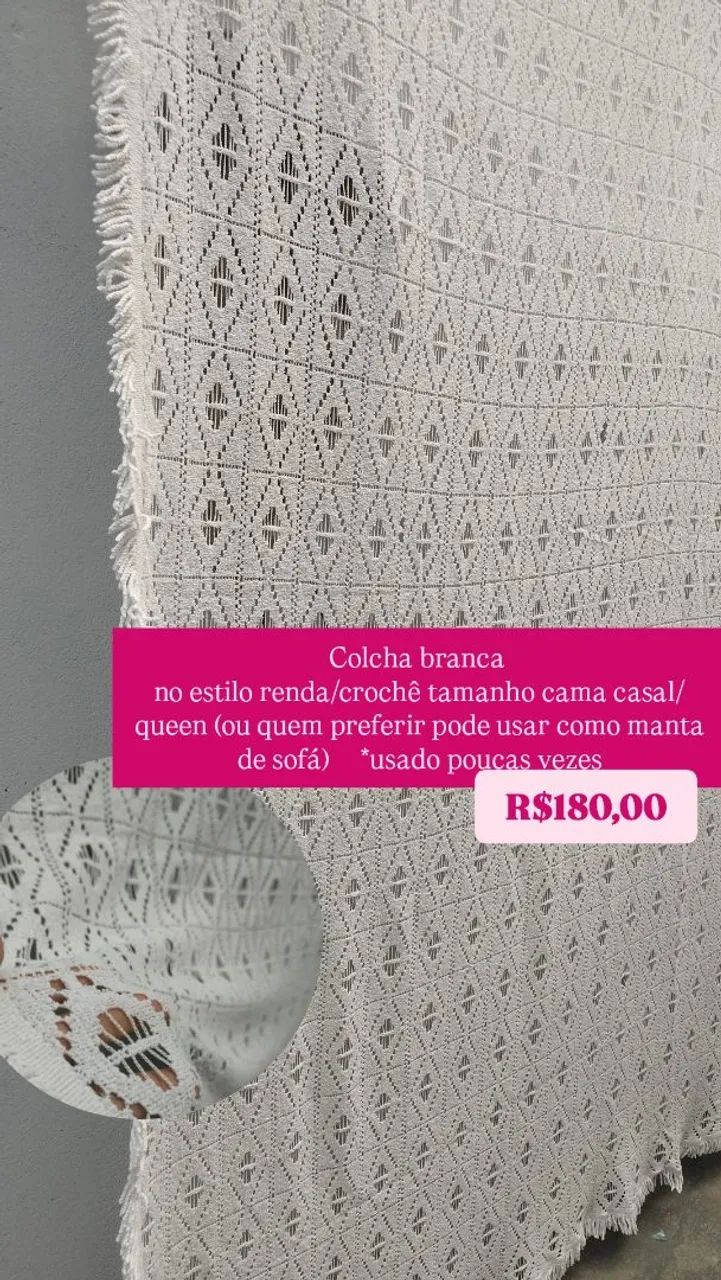 Colcha estilo renda/crochê 