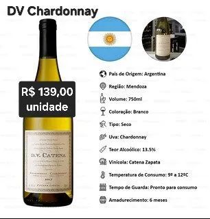 VINHOS BRANCOS E TINTOS - ARGENTINOS  - Foto 3