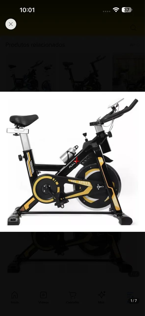 Bicicleta ergométrica com roda de inércia de 13 kg