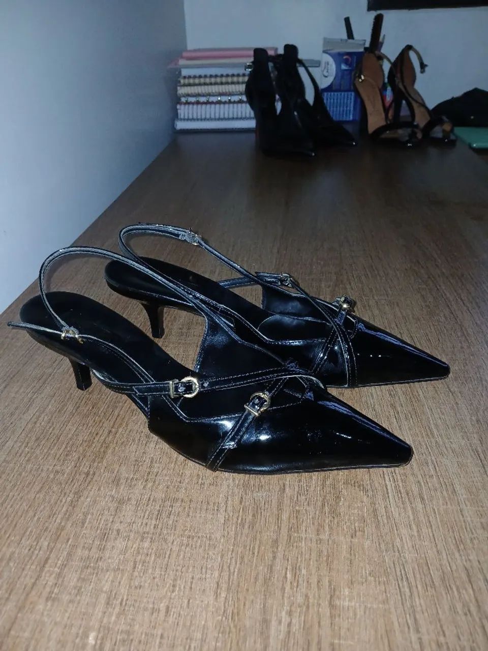 Scarpin Arezzo Slingback Preto 36 - Foto 3