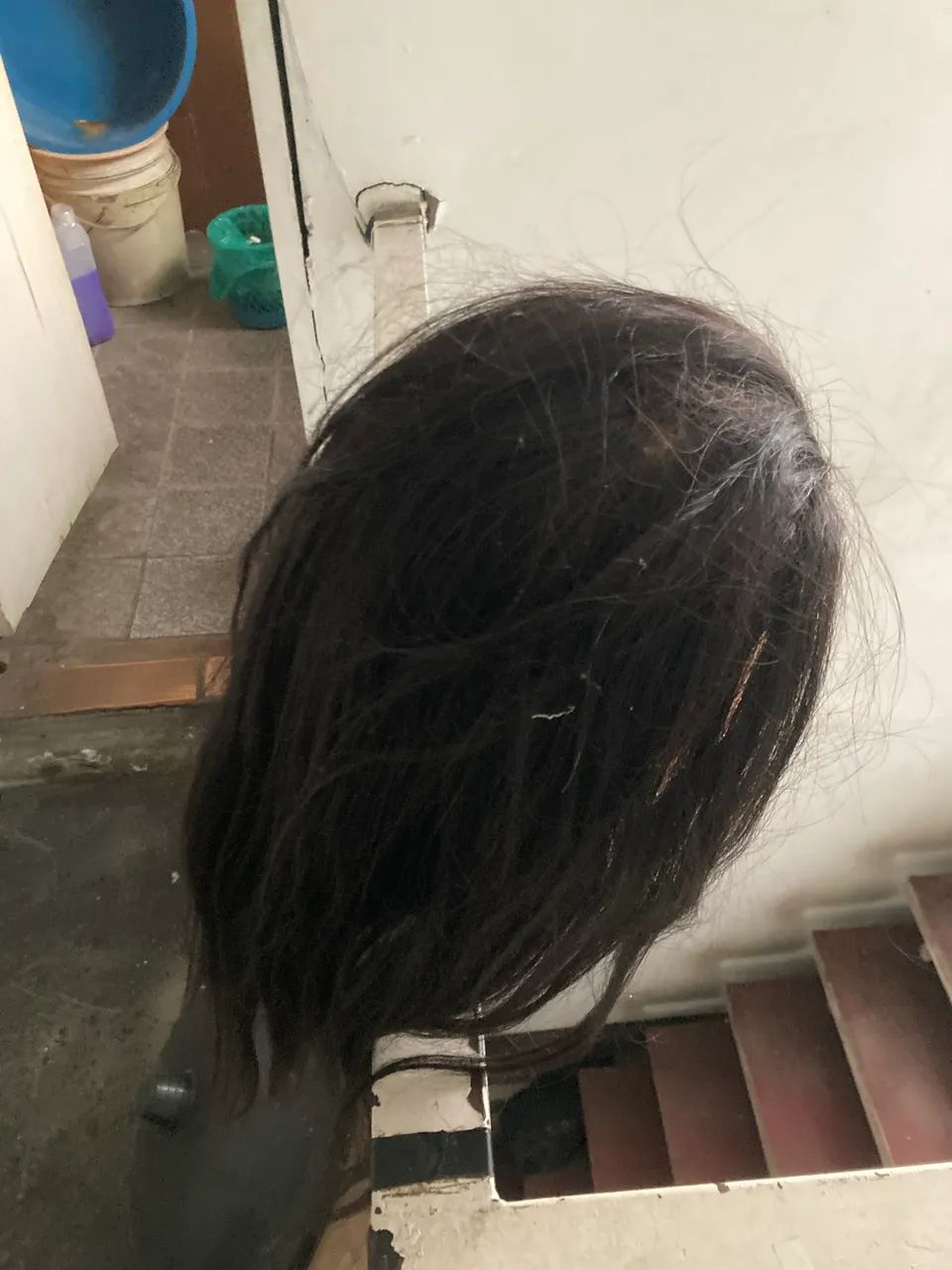 Cabeça de boneca para treino com cabelo- Usada - Foto 2