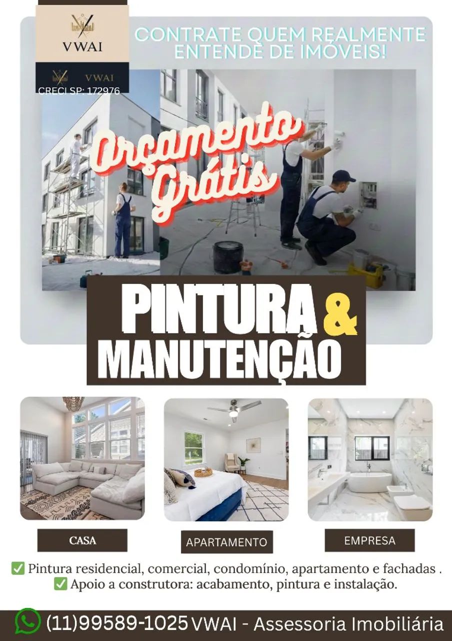 Pintura e Manutenção Residencial e Comercial - Orçamento Grátis