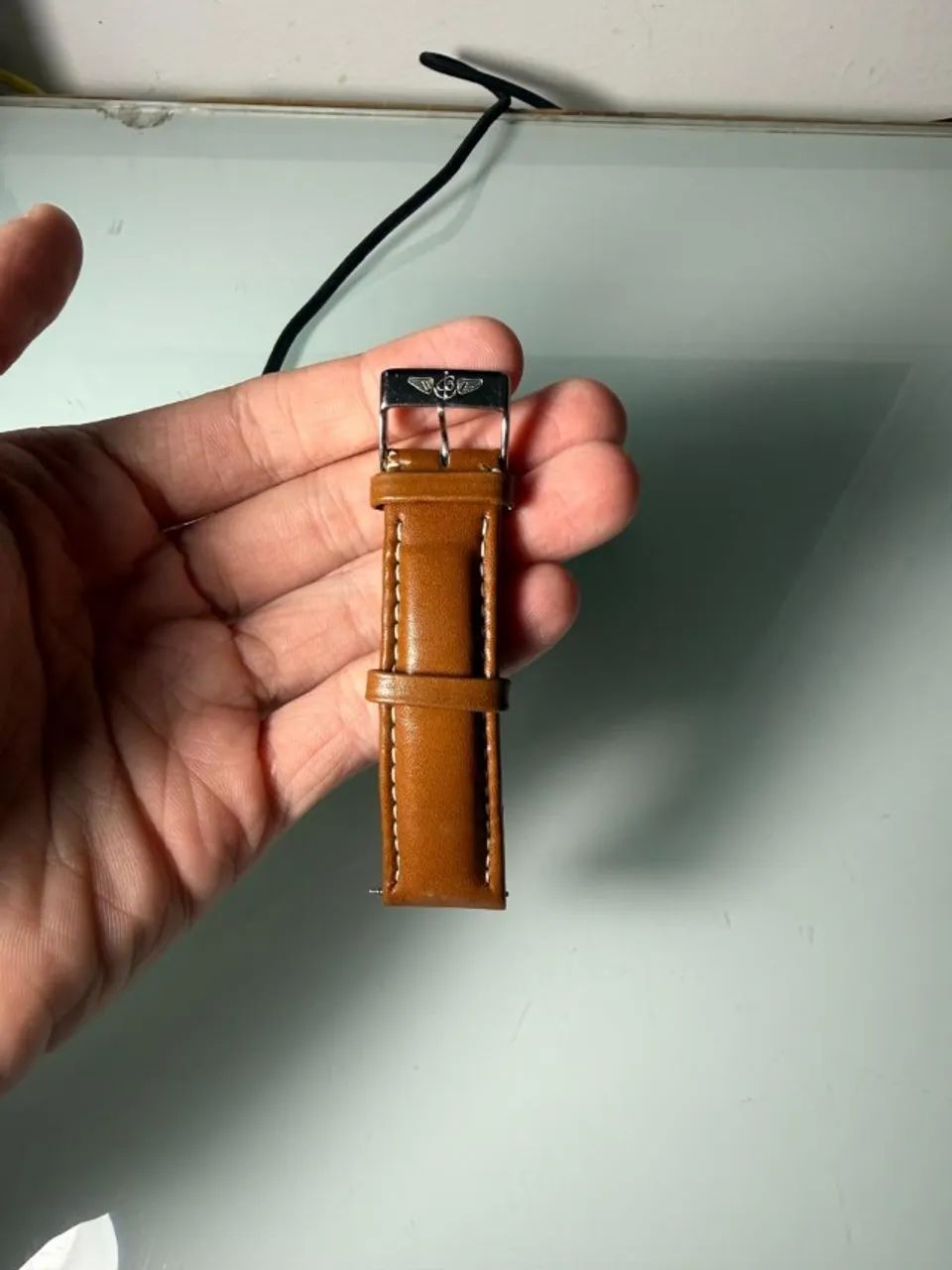 Pulseira Breitling classic leather strap em couro - Foto 2