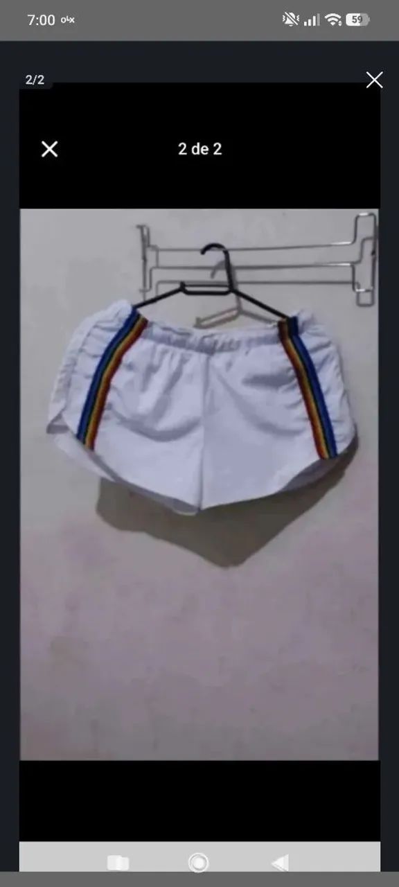 Short branco com detalhes lateral  - Foto 2