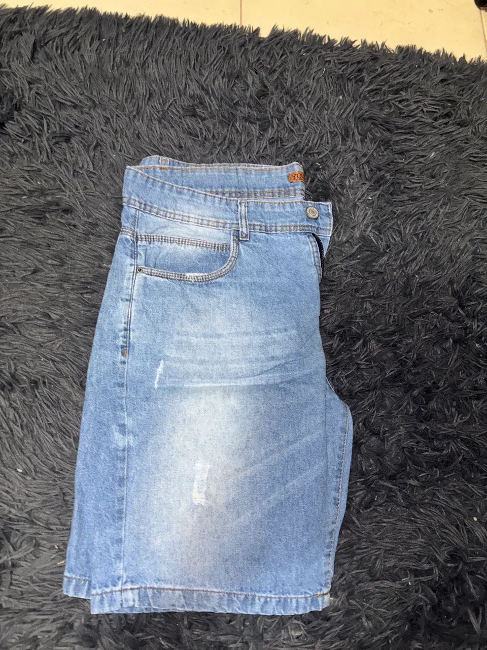 Bermuda Jeans Azul Claro - Foto 3