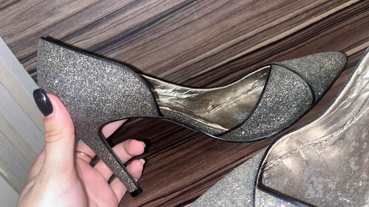 Scarpin prata/glitter   - Foto 4