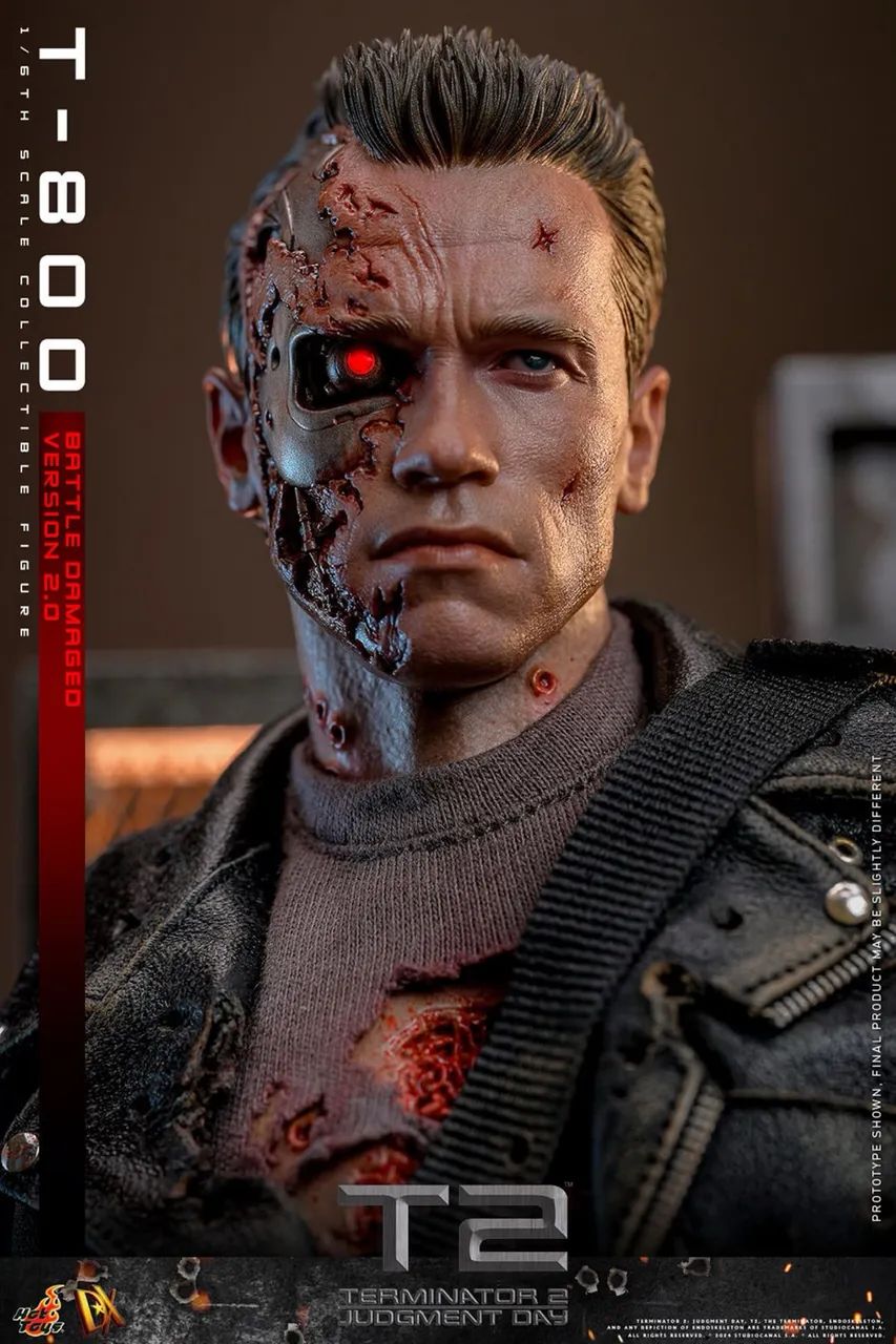 Hot Toys T800 Battle Damaged 2.0 Dx46 Exterminador Do Futuro