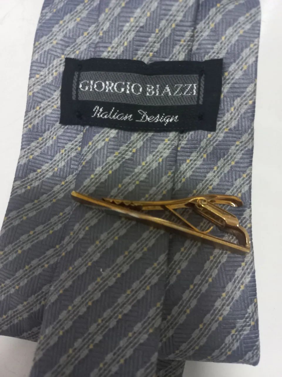 Gravata Giorgio Biazzi com prendedor  - Foto 3