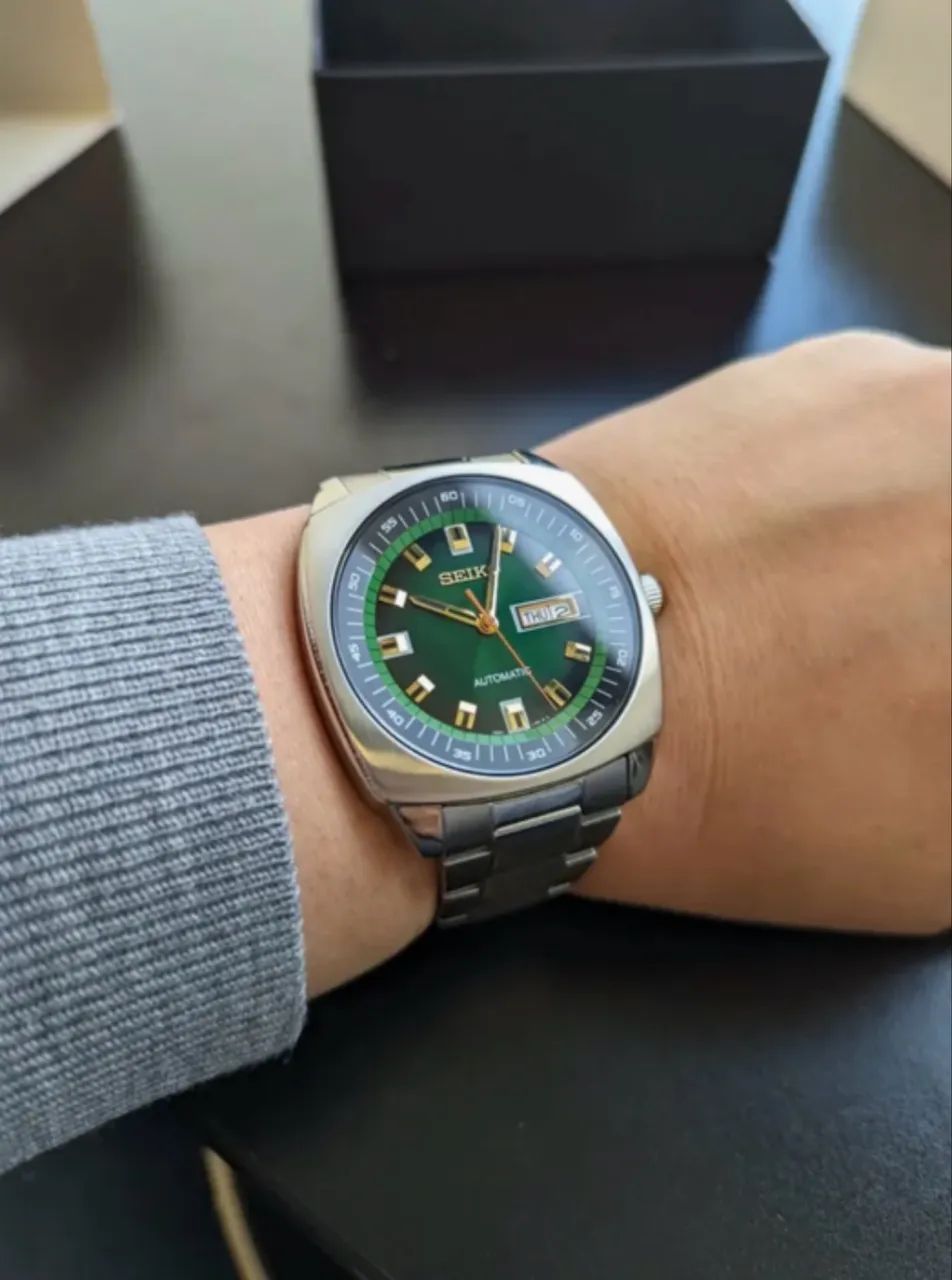 Relógio Seiko Recraft SNKM97 Automático Verde Original