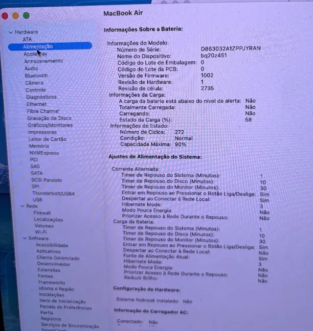 Apple Macbook Air M1 13 8gb E 256gb De Hd - Cinza-espacial (Usado) - Foto 5