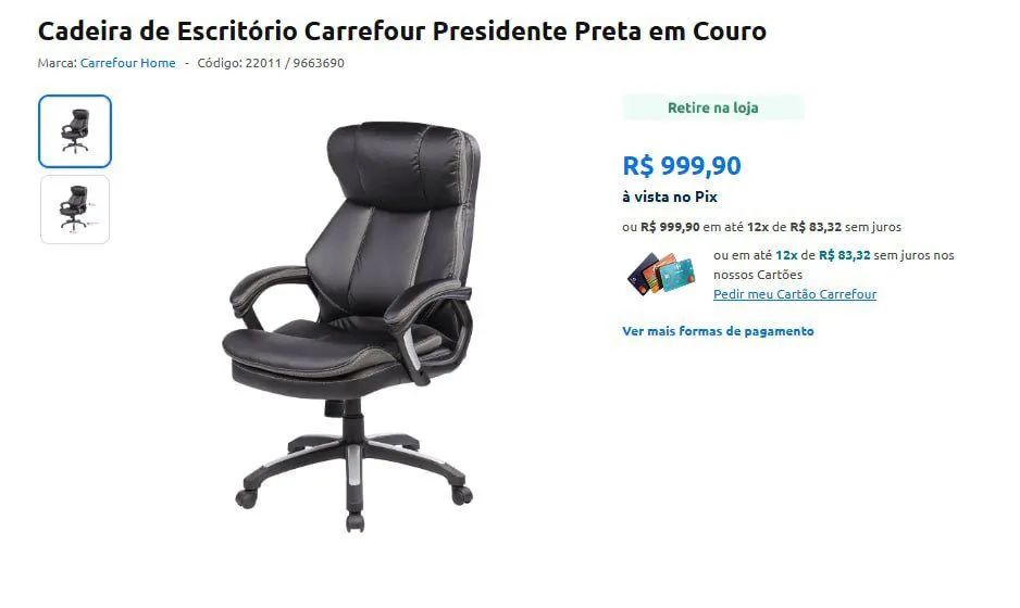 Cadeira presidente  - Foto 5