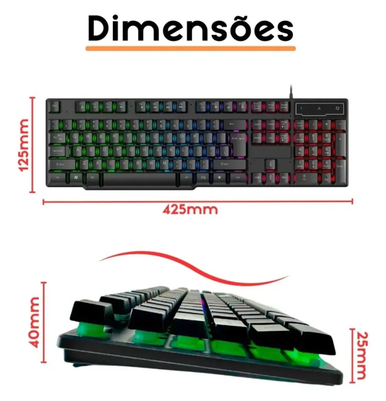Teclado game semi-mecânico - Foto 3