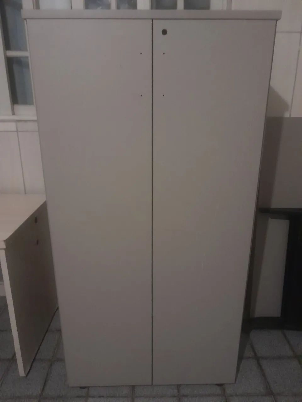 Tall Gray Cabinet
