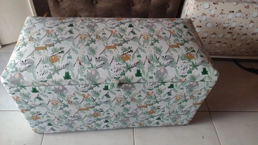 Lindos Baús Estofados ? - Perfeitos para Guardar e Decorar! - Foto 2