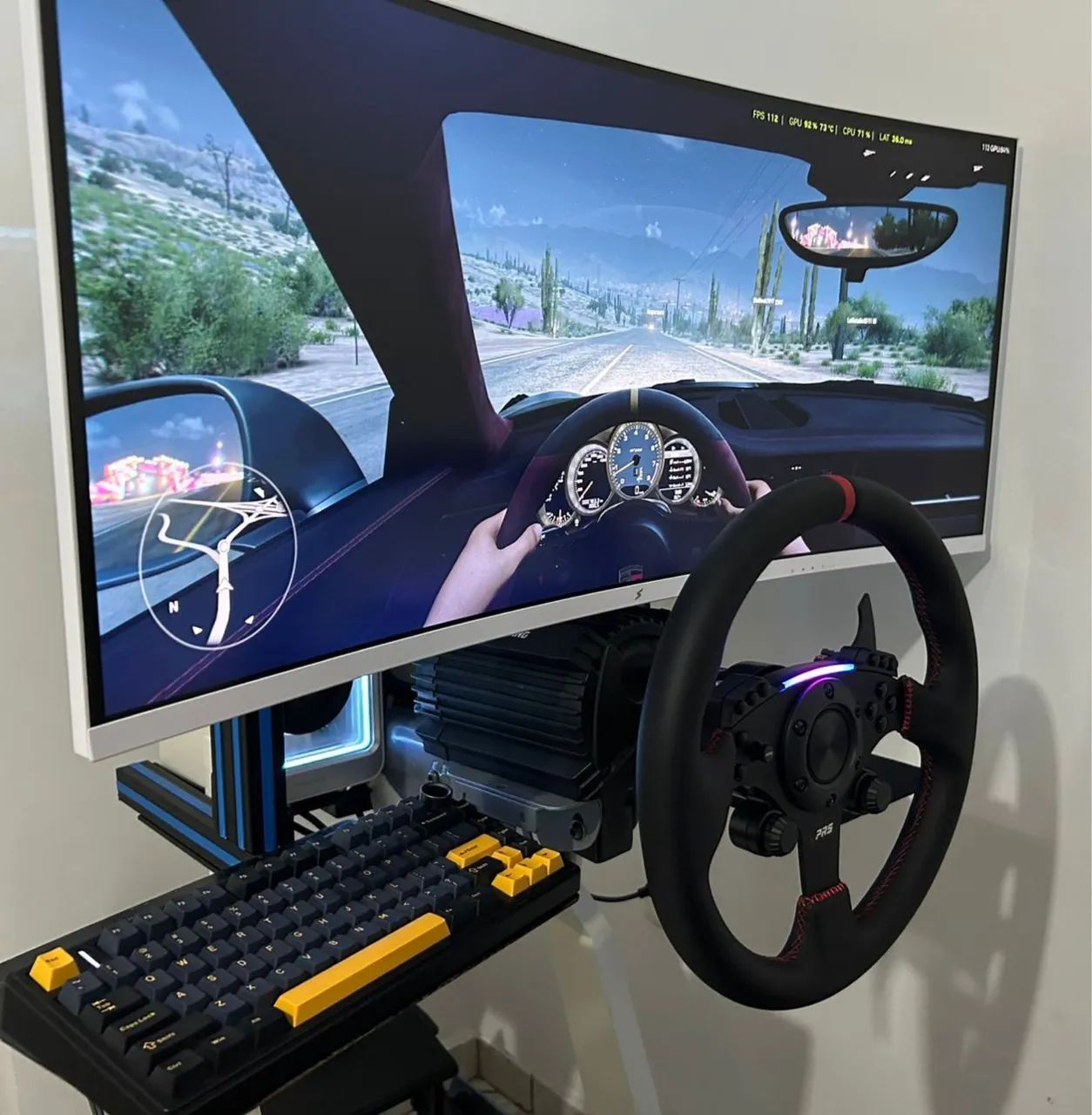 VOLANTE REDONDO PRO RACIN PRS HUB GT CAIXA E NOTA