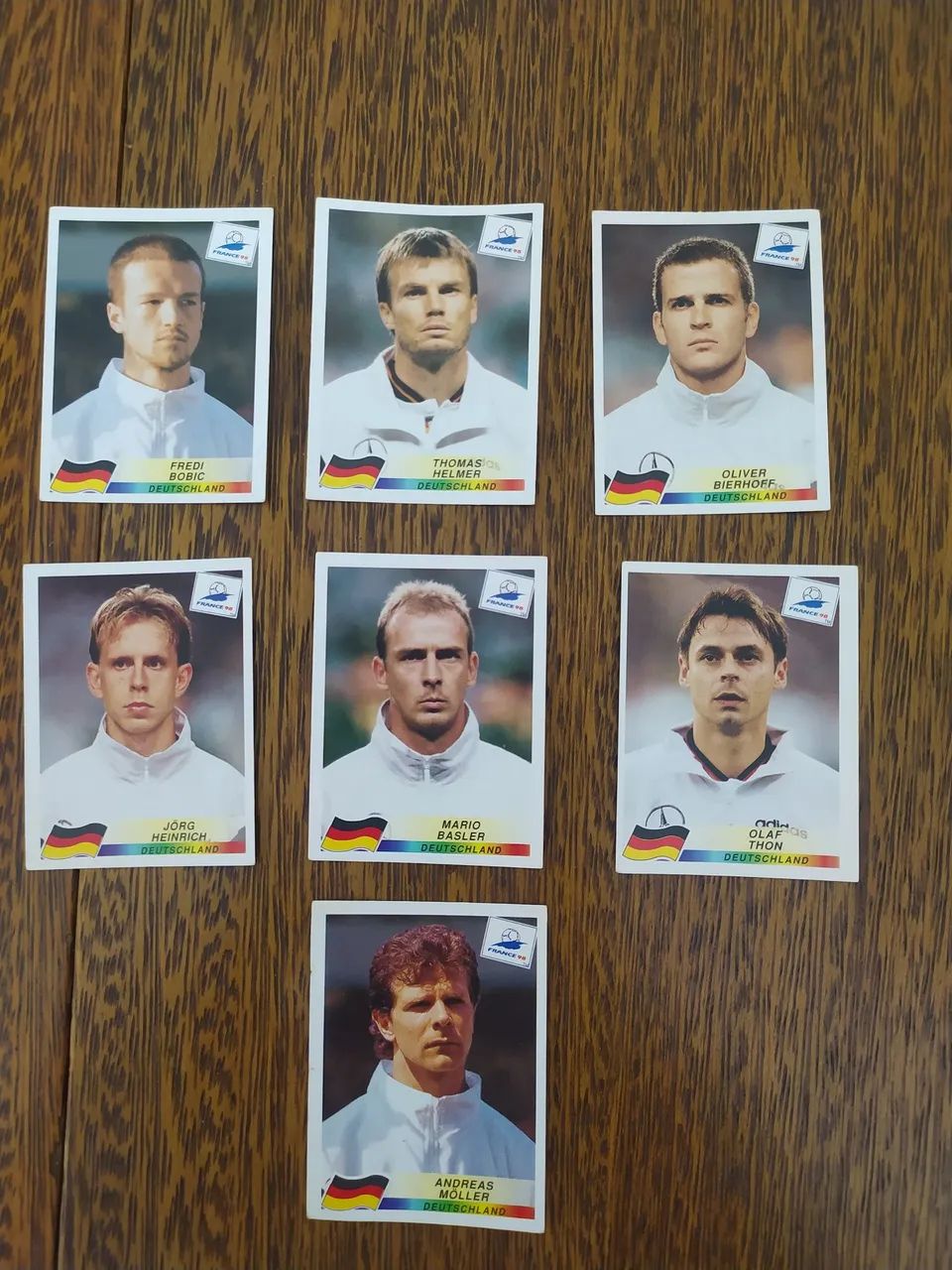 Conjunto Figurinhas Da Copa De 1998 Da Seleção Da Alemanha