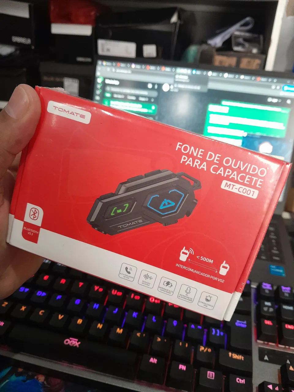Fone De Ouvido Para Capacete Sem Fio Bluetooth Marca Tomate