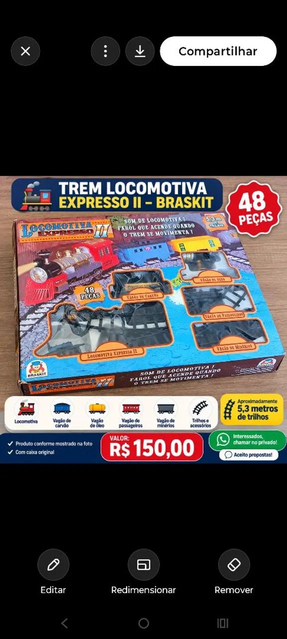 Brinquedo locomotiva ?