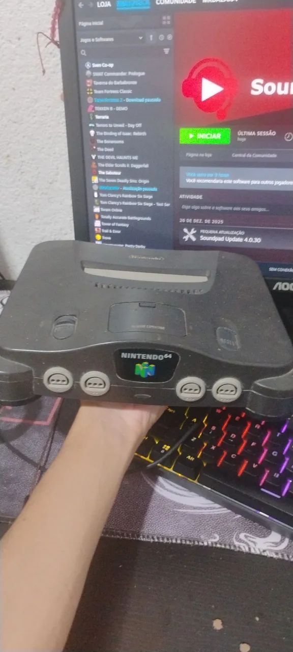 Nintendo 64 com defeito