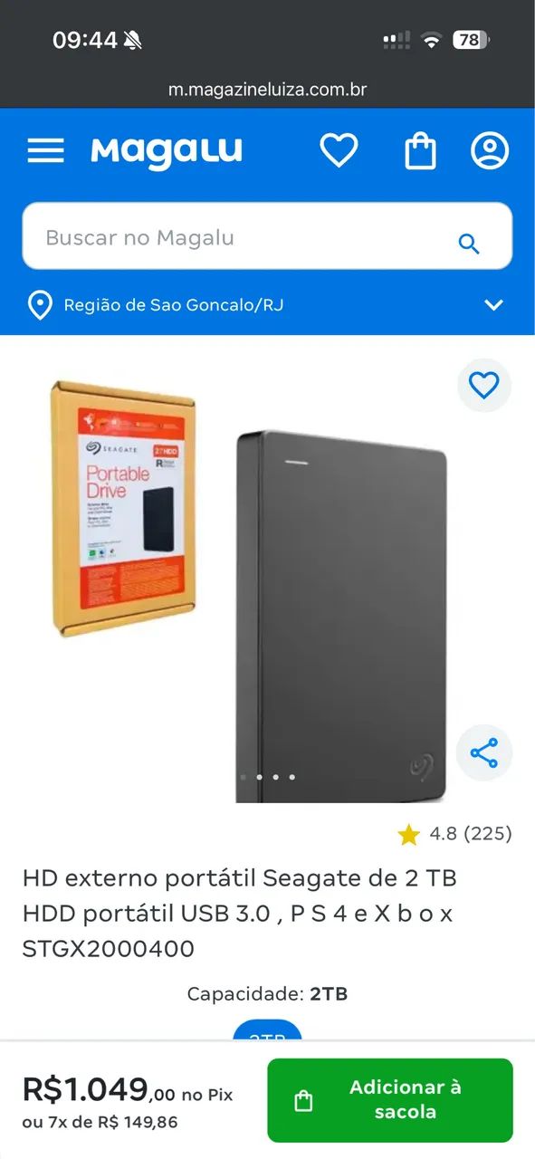 HD EXTERNO 2 TB