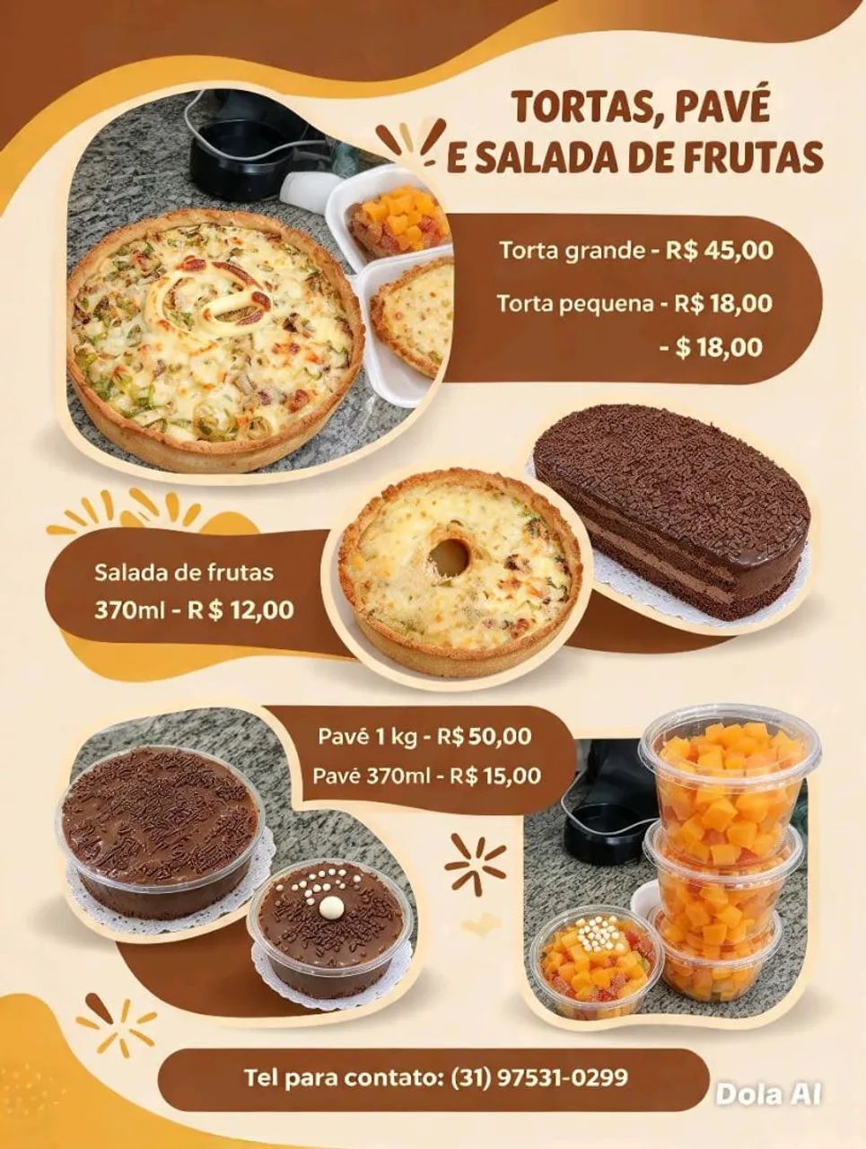 Tortas doces e salgados, pavês  - Foto 2