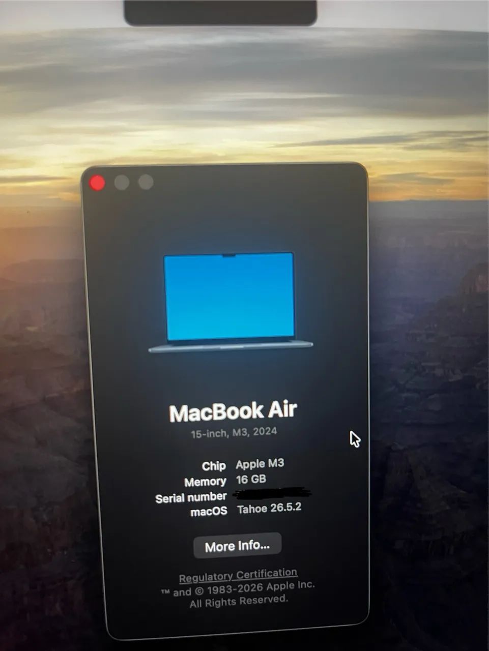 Macbook Air 2024 - M3 - 15 polegadas - 16GB 256GB - Foto 3