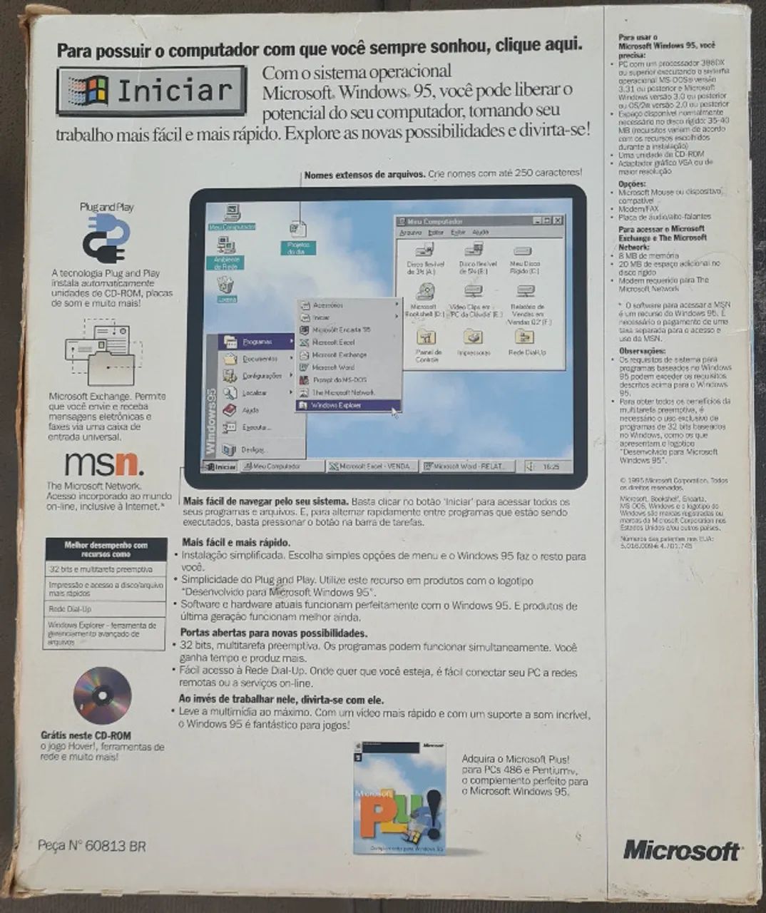 Windows 95 Versão Em Cd Completo E Original Na Caixa - Periféricos