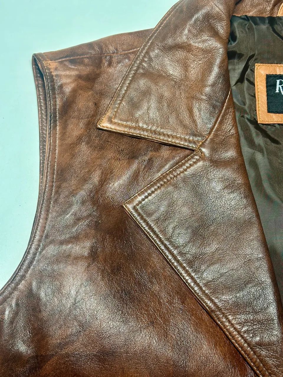 Colete de couro Real Leather  - Foto 3