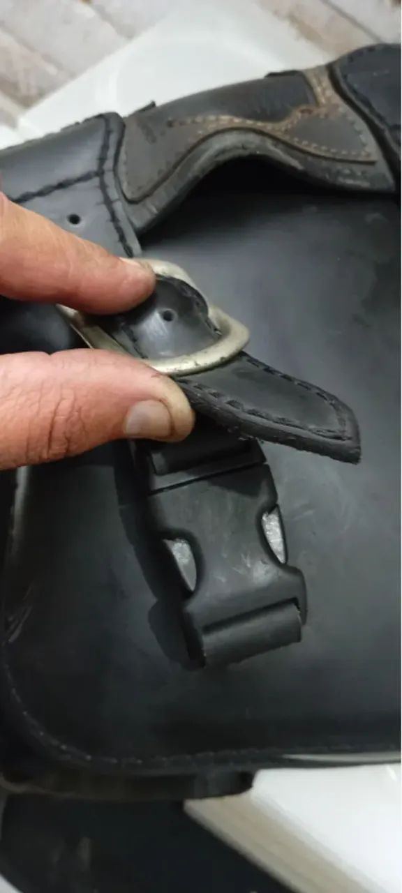 Alforge solo balança Harley Davidson Couro - Foto 5