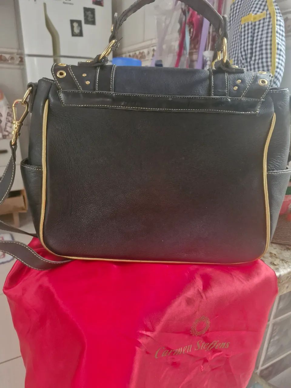 Bolsa couro Cármen Stefans - Foto 2