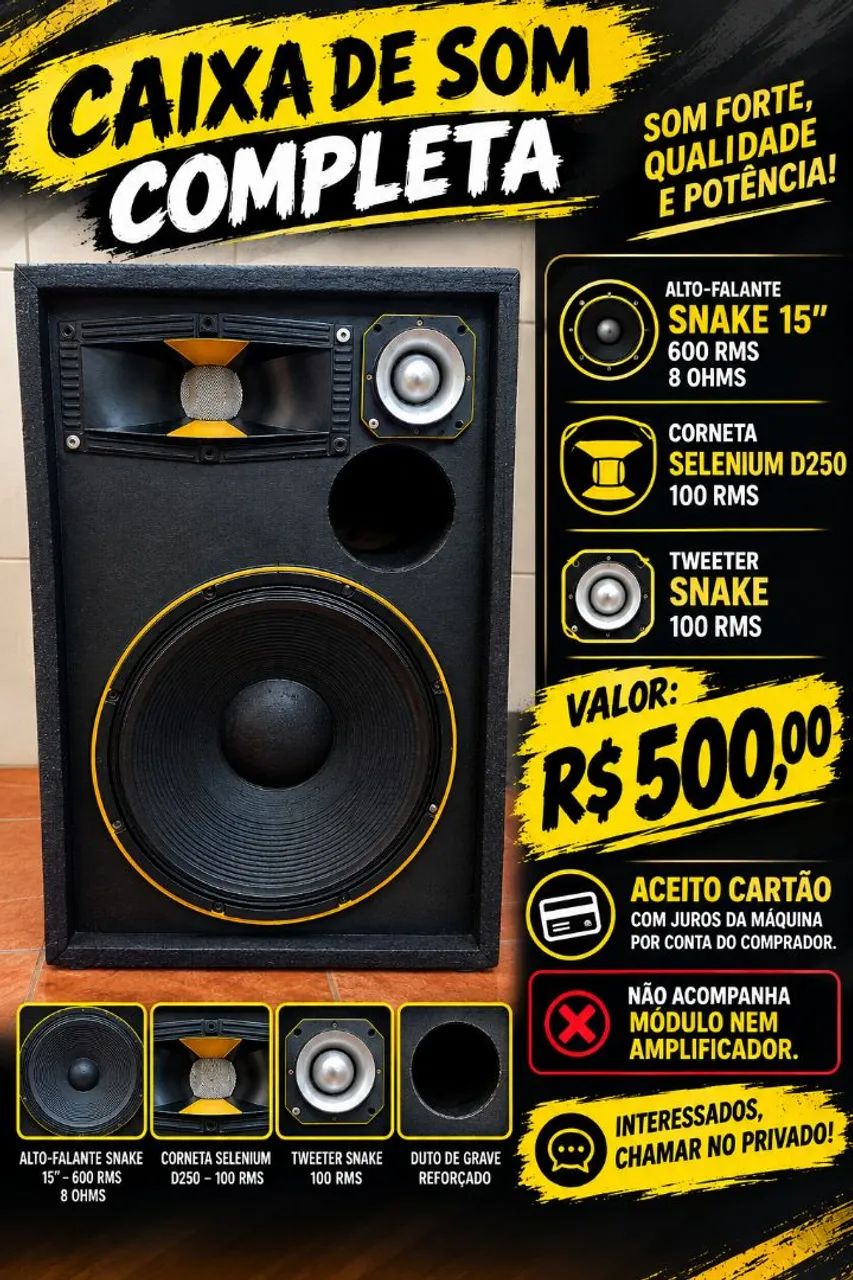 CAIXA DE SOM 15POL. - Foto 2