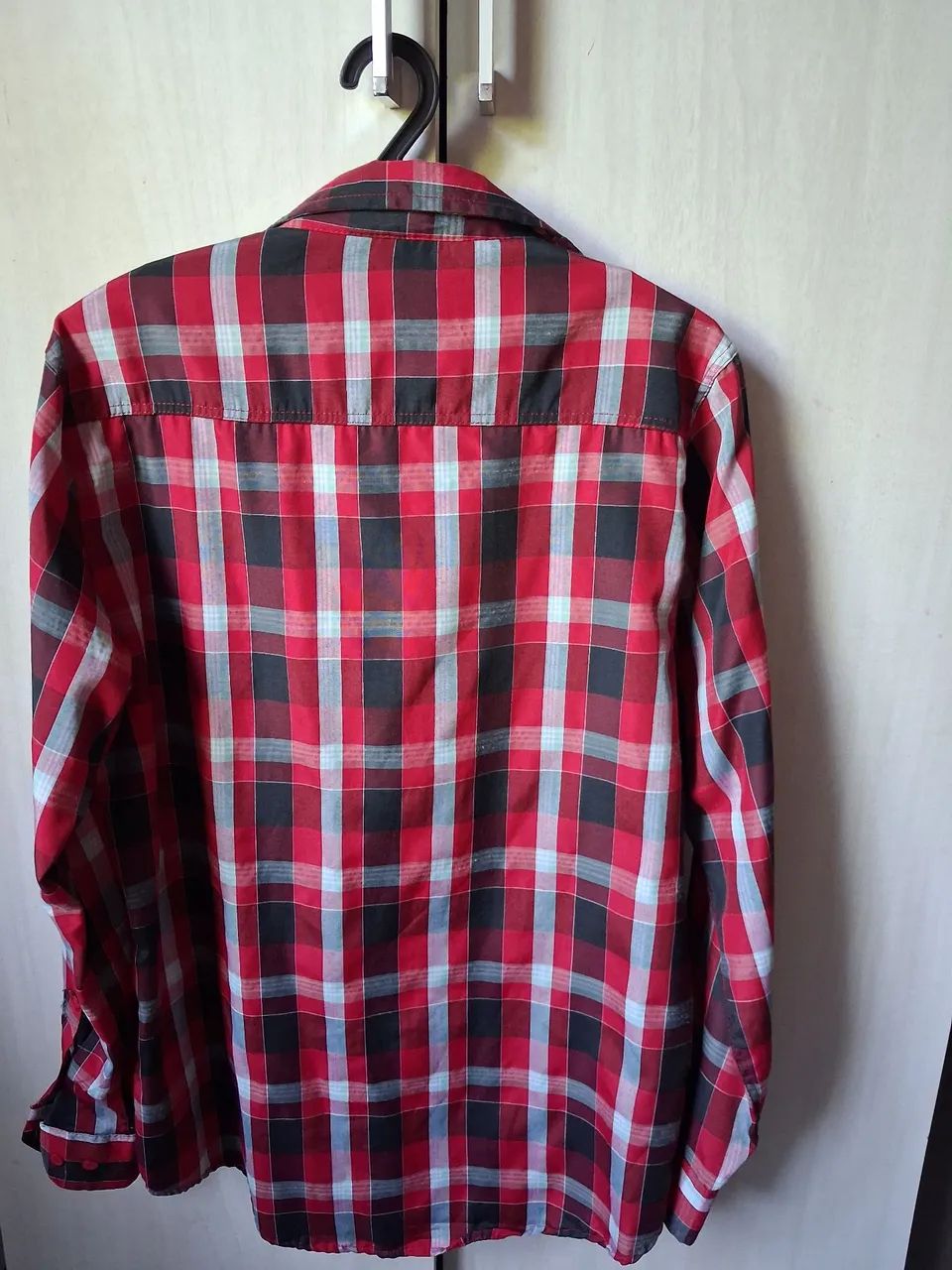 Camisa de manga longa _ quadriculada  - Foto 2