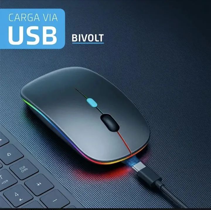 Mouse RGB com luz de led. - Foto 4