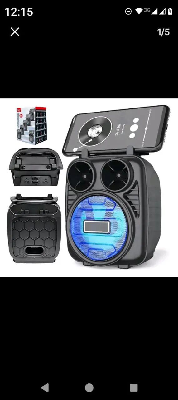 Caixa de Som Portátil com Bluetooth USB SD e FM ? *