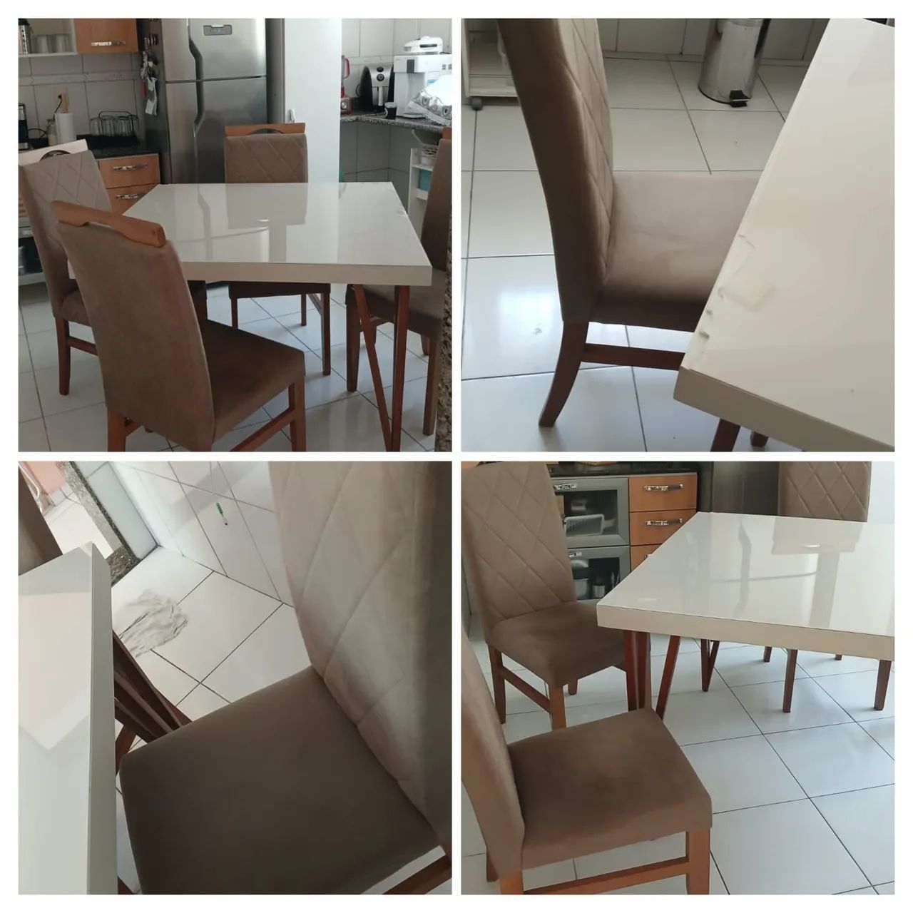 Vendo Sofá 3 lugares e Mesa com 4 cadeiras  - Foto 4