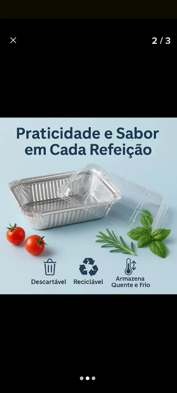 Marmita de alumínio  de 220 ml com a tampa transparente  - Foto 2