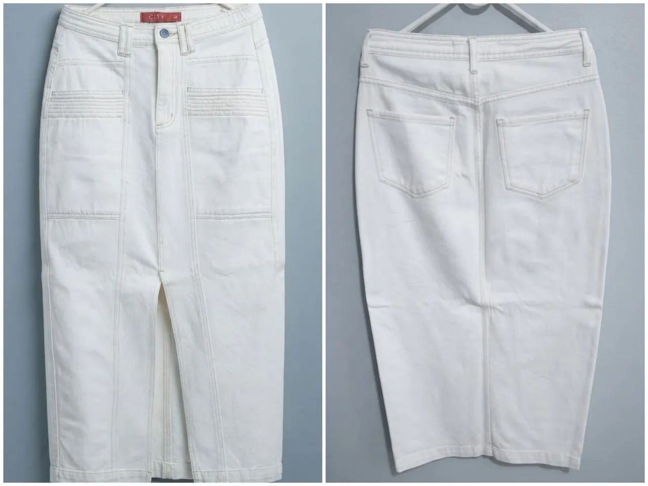 Saia Jeans longa 