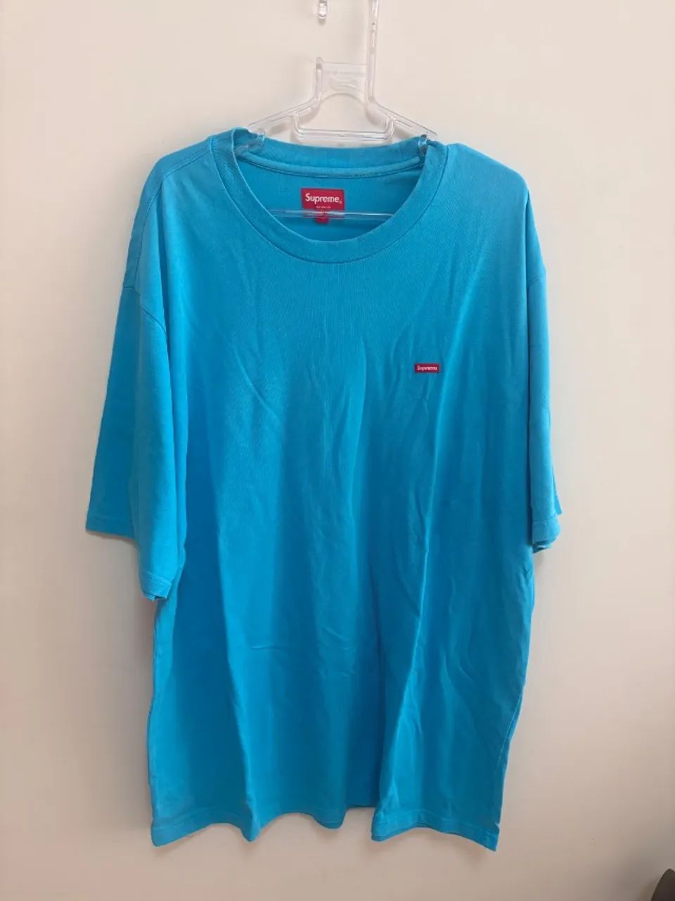Camiseta Supreme Small Logo Azul Original