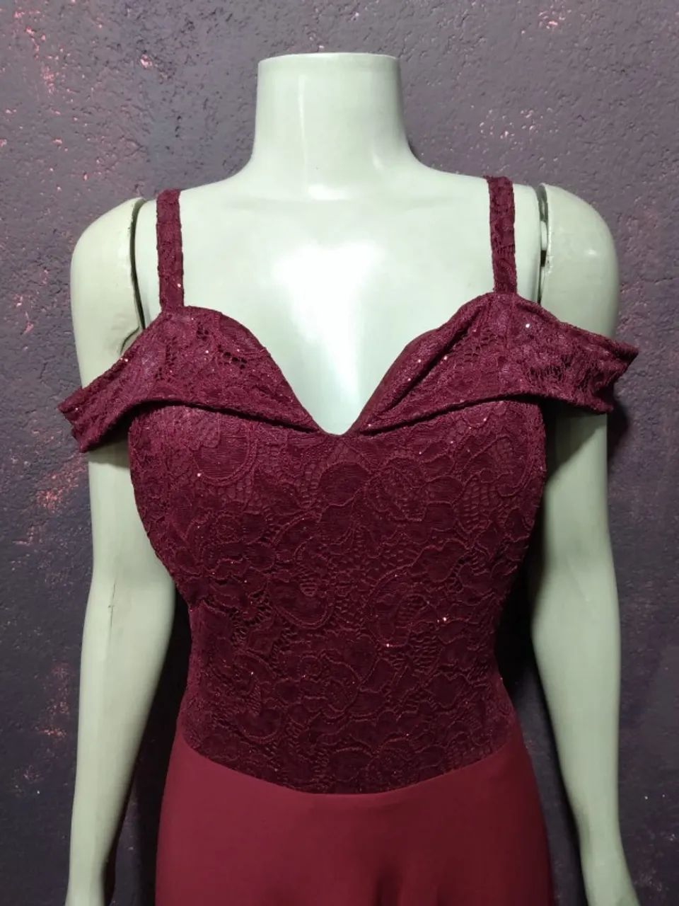 Vestido longo vinho - Foto 3