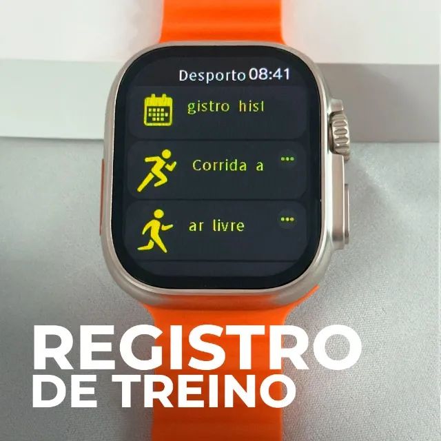 Smartwatch Relógio Inteligente U9s Microwear 49mm Ultra 9 Pulseira Oceano + Pulseira Metal - Foto 3